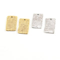 Pewter Metal Textured 21mm x 12mm Stamping Blank Rectangle (2pc)