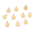 Raw Brass Tiny 9mm x 7mm Metal Hammered Stamping Blank Circle (10pc)