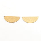 32mmx13mm Raw Brass Large Lightweight Metal Stamping Blank Half Circle (2pc)