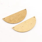 32mmx13mm Raw Brass Large Lightweight Metal Stamping Blank Half Circle (2pc)