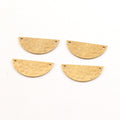 21mmx10mm Brass Small Lightweight Metal Stamping Blank Half Circle (4pc)