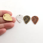 Pewter Large Metal Hammered Upside Down Teardrop Stamping
