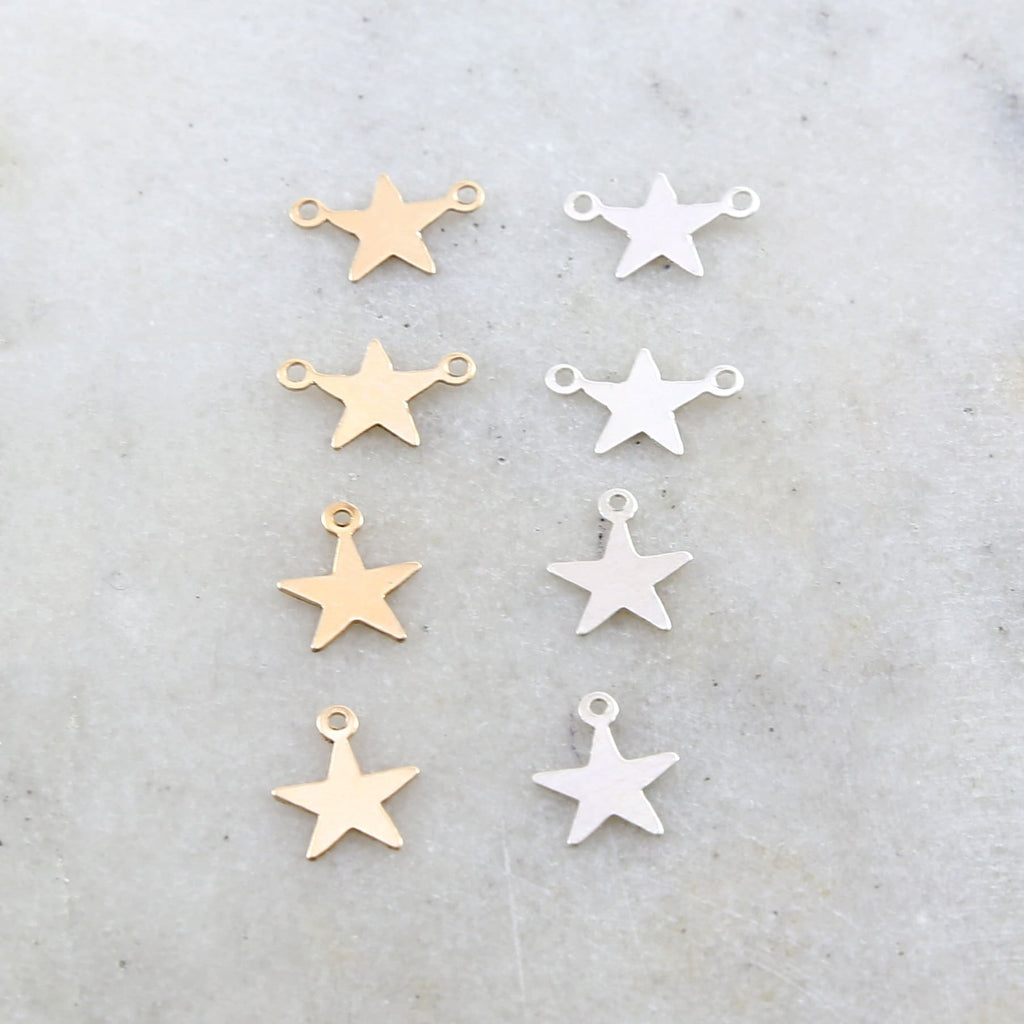 Sterling Silver or 14K Gold Filled Choose Your Star or Delicate (4pc)