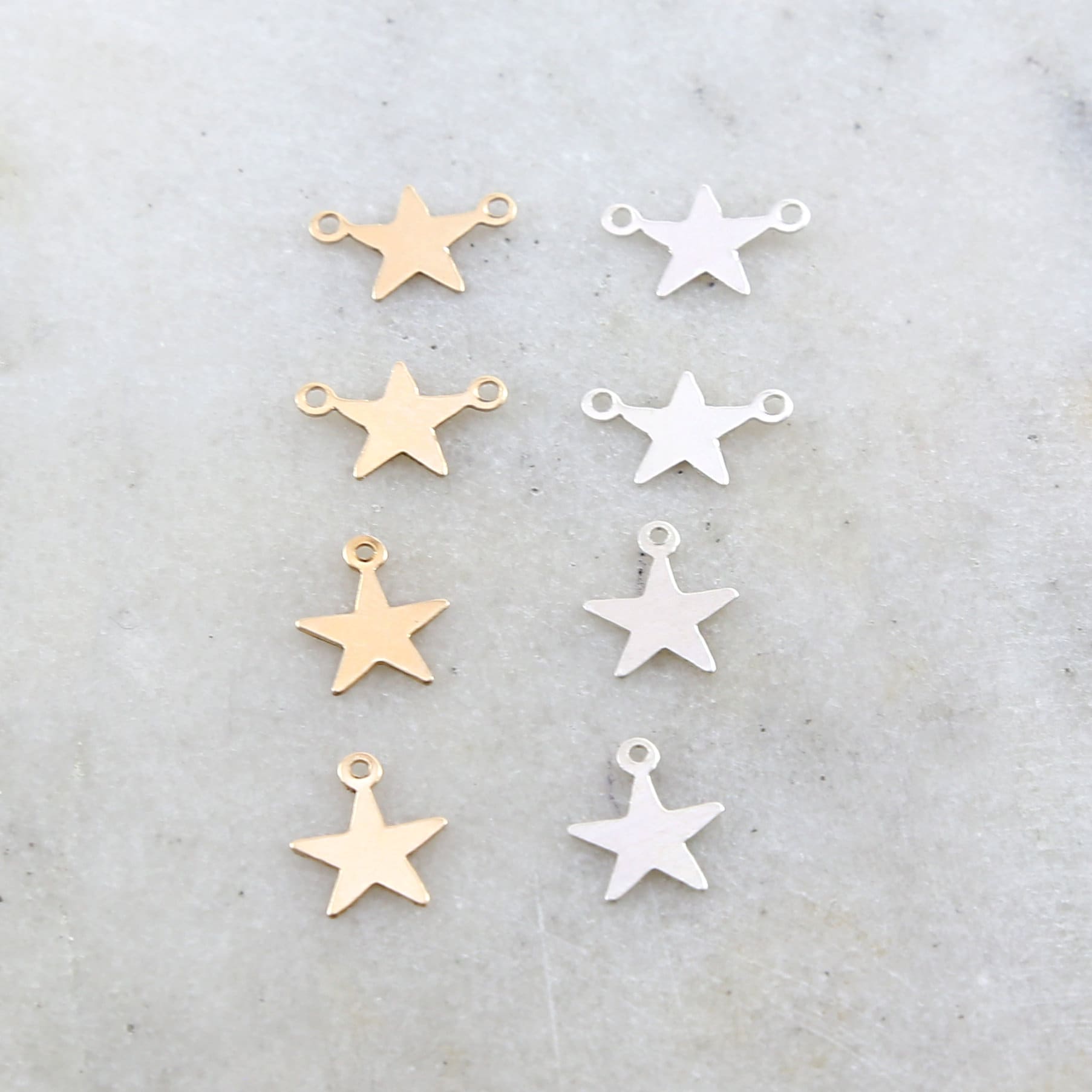 Sterling Silver or 14K Gold Filled Choose Your Star or Delicate (4pc)