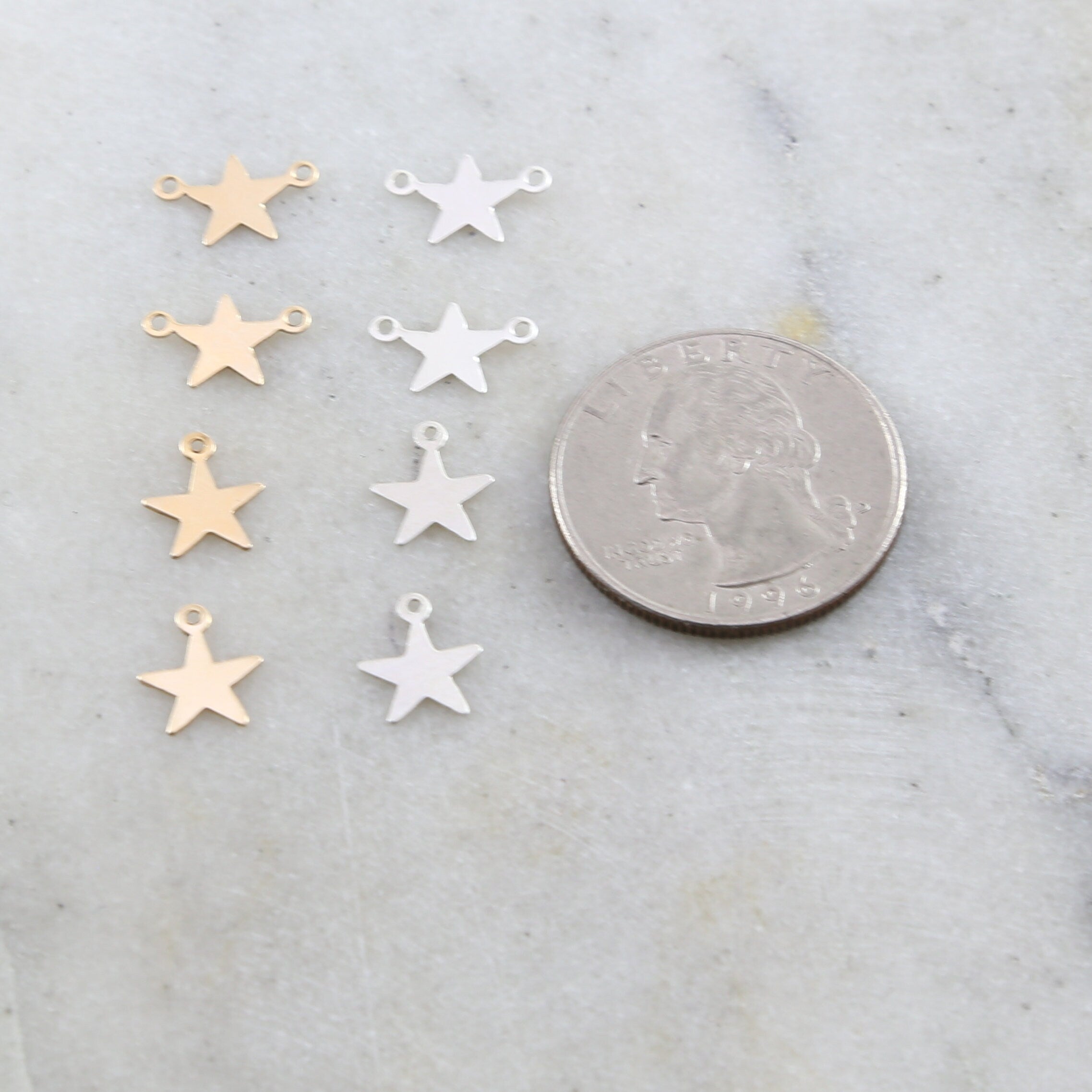 Sterling Silver or 14K Gold Filled Choose Your Star or Delicate (4pc)