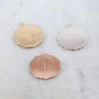 25mmx21mm Sterling Silver or 14K Gold Filled Large Cross Scalloped Edged