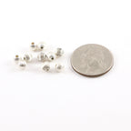 Sterling Silver 5mm Corrugated Seamless Round Spacer Beads (10pc)