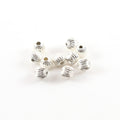 Sterling Silver 6mm Corrugated Seamless Round Spacer Beads (10pc)