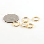 Brass Small 11mm Shiny Gold Smooth Open Circle Connector Ring (5pc)