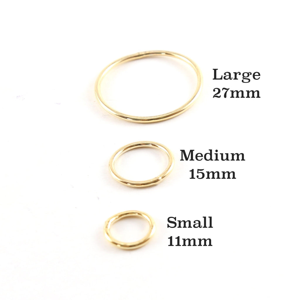 Brass Small 11mm Shiny Gold Smooth Open Circle Connector Ring (5pc)