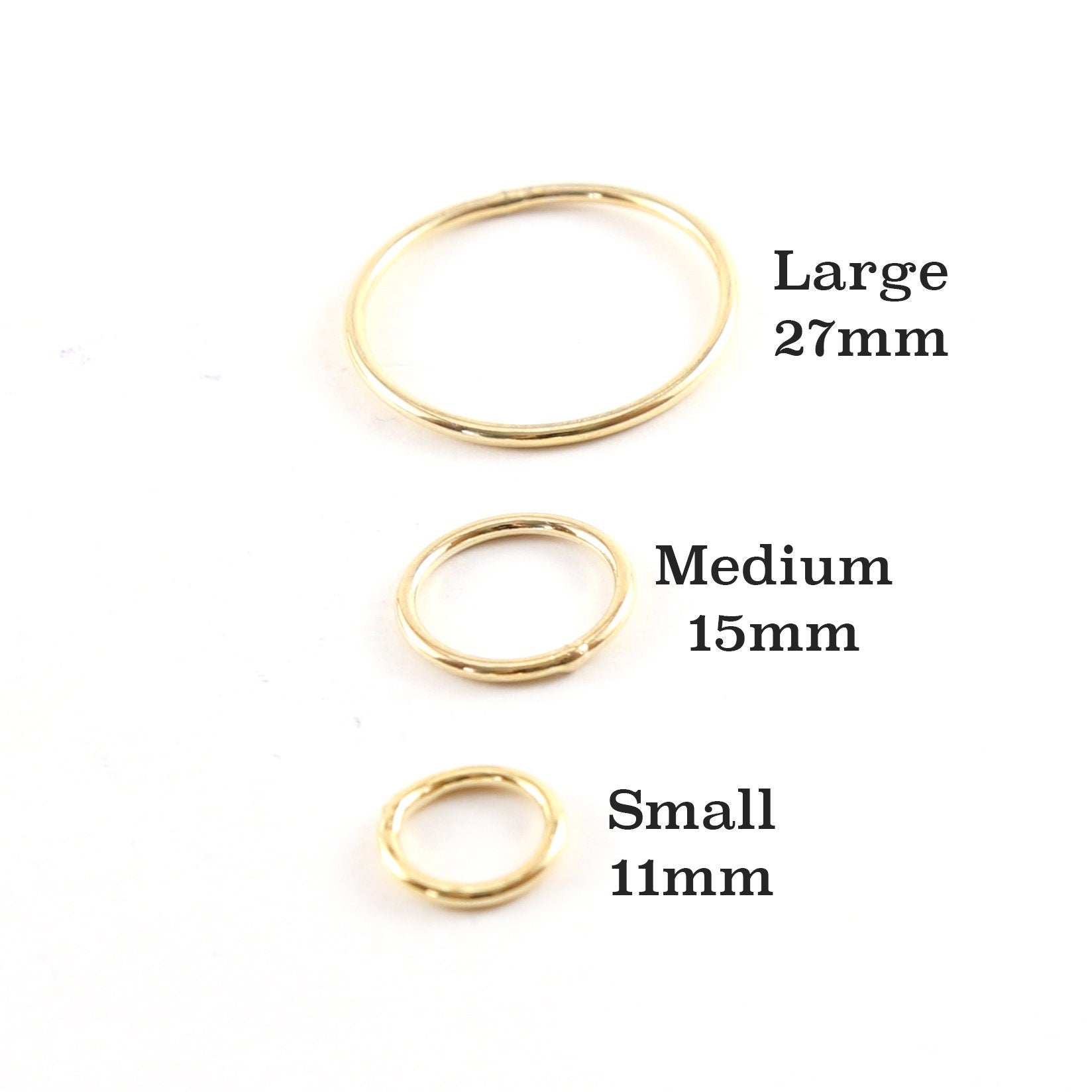 Brass Small 11mm Shiny Gold Smooth Open Circle Connector Ring (5pc)