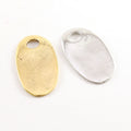 Pewter Large Metal Oval Raw Shaped Dog Tag Pendant Stamping