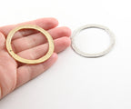 Pewter Extra Large 45mm Metal Raw Organic Open Circle