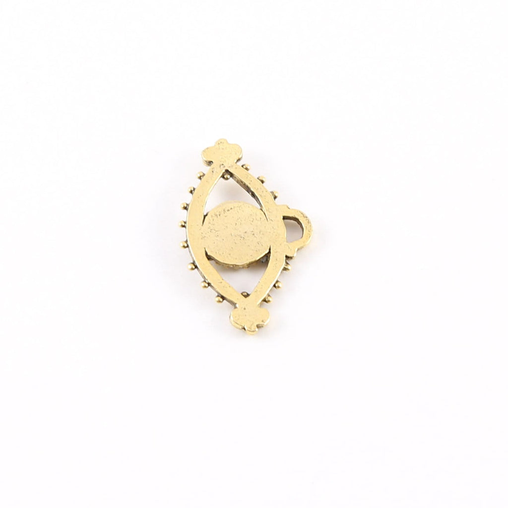 Pewter Large Evil Eye Pendant Charm with Cut Out Middle (2pc)