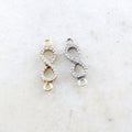 Sterling Silver or Vermeil CZ Infinity Connector Charm Cubic Zirconia Link