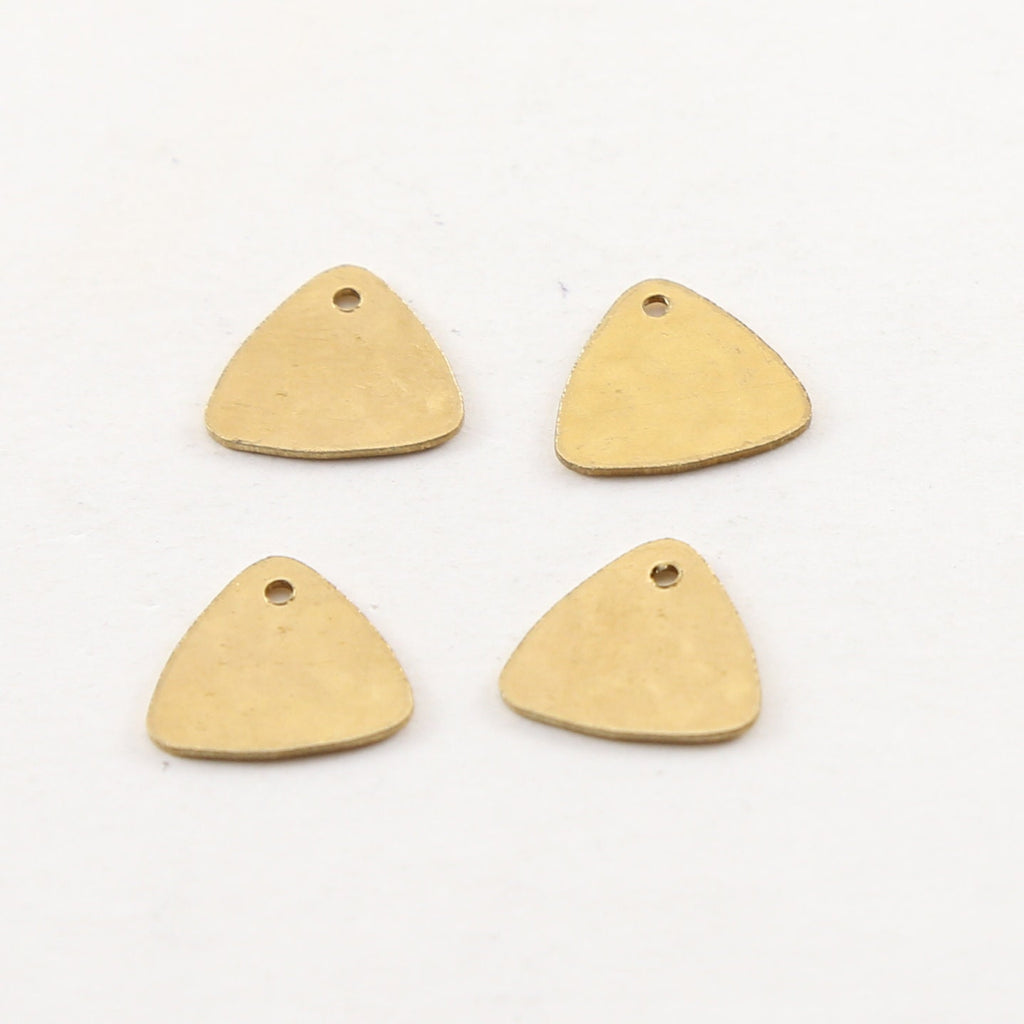 Brass Small 12mm x 12mm Metal Hammered Stamping Blank Rounded (4pc)