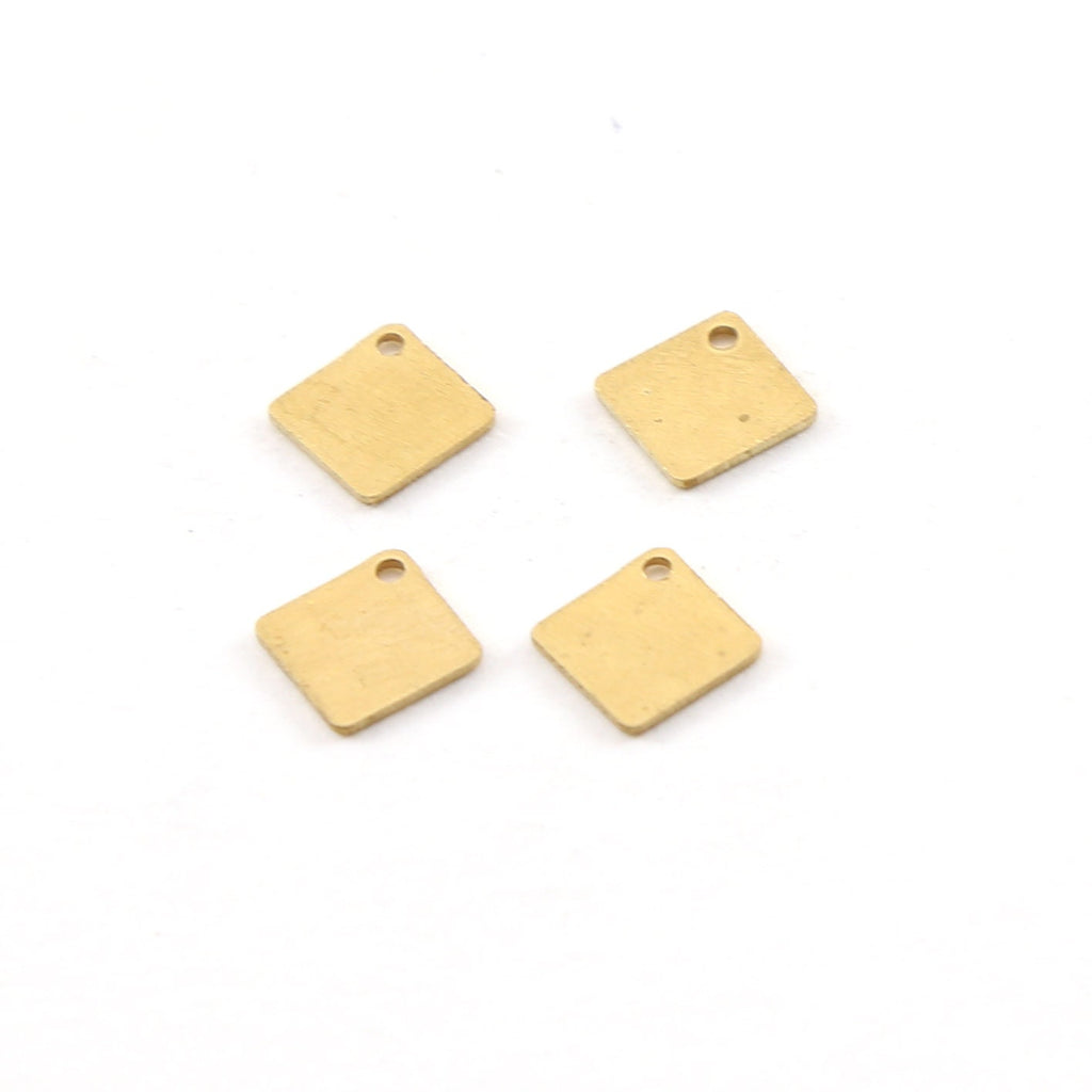 Brass Small 10mm x 10mm Metal Hammered Stamping Blank (10pc)