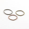 20mmx14mm Pewter Textured Crimped Hammered Oval MetalOpen Circle (4pc)