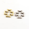 Pewter Large Thick 22mm Smooth Open Cross Metal Connector Ring