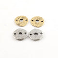 Pewter Small 12mm Metal Textured Brushed Open Circle Donut (2pc)