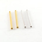 Pewter Metal Short 30mm x 2mm Bar Drop Charm with Ball End (2pc)