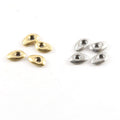 10mmx 6mm Pewter Metal Oblong Abstract Thick Open Oval Teardrop Rounded (4pc)