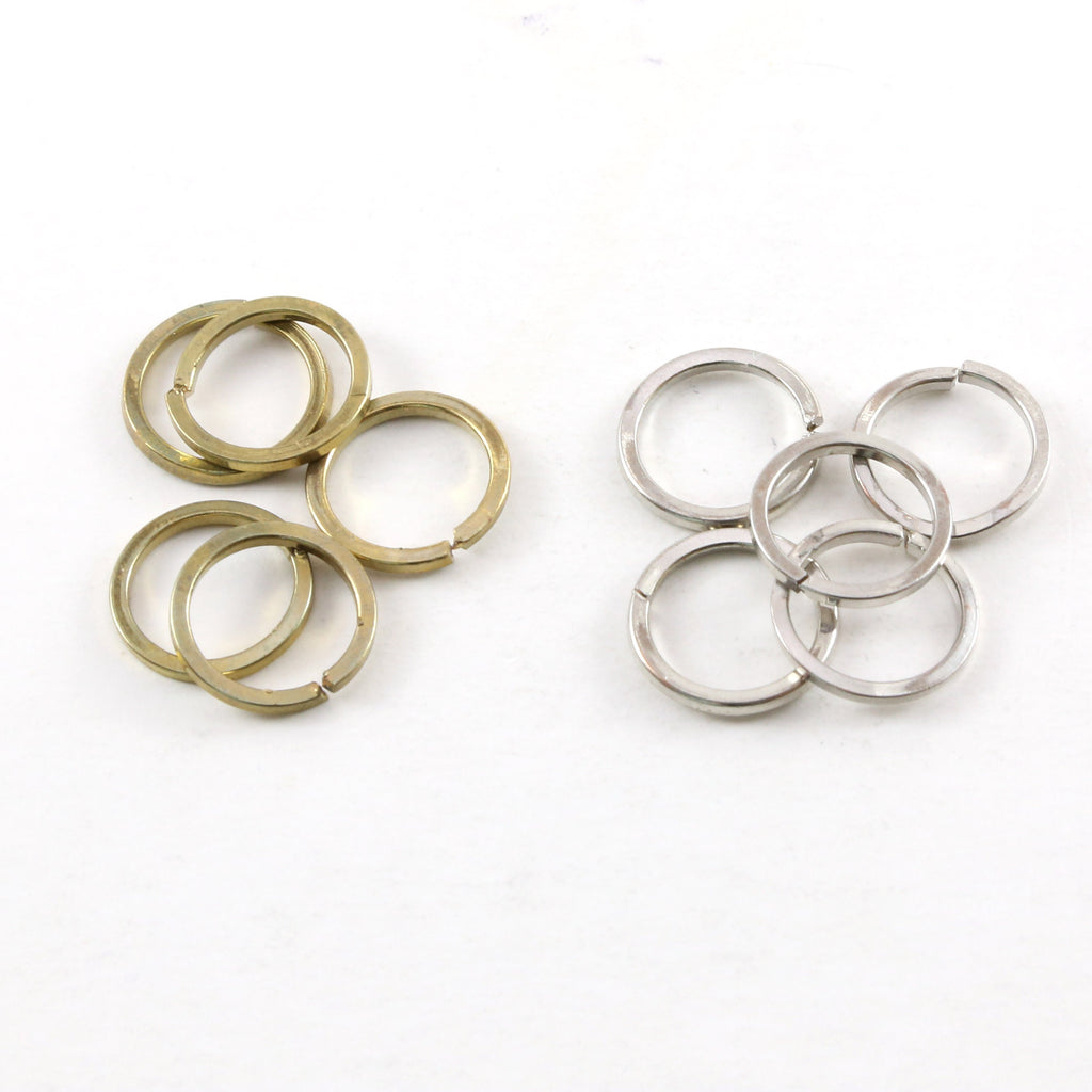 Pewter Thick Split Ring Open Circle 15mm Metal Connector Ring (5pc)
