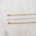 Base Metal Shiny Gold Shiny Silver or Matte Gold Ball Chain (10pc)