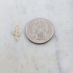 14mmx5mm Gold Plated or Base Metal Tiny Cactus Pave CZ Charm Cubic Zirconia