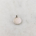 12mmx8mm Sterling Silver Small Raw Shape Stamping Blank Disk Circle Charm
