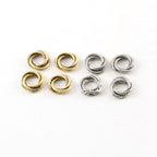 Pewter Small 8mm Metal Twisted Circle Thick Connector Spacer (4pc)