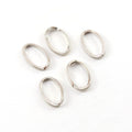 Pewter Antique Silver Thick Split Ring Oval 18mm x 16mm Metal (5pc)