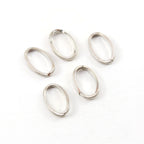 Pewter Antique Silver Thick Split Ring Oval 18mm x 16mm Metal (5pc)