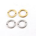 Pewter Small 16mm Metal Smooth Flat Open Circle Connector Ring (2pc)