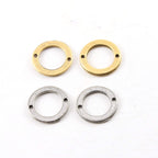 Pewter Small 16mm Metal Smooth Flat Open Circle Connector Ring (2pc)