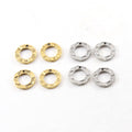 Pewter Small 13mm Metal Textured Hammered Open Circle Charm (4pc)