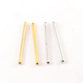 Pewter Metal Medium 32mm x 2mm Bar Drop Charm with Ball End (2pc)