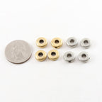 Pewter Small 9mm Metal Open Circle Bead Top Hole Drilled 2 (4pc)