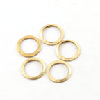 Raw Brass Open Circle 13mm Connector Link Round Charm Textured (5pc)