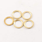 Raw Brass Open Circle 13mm Connector Link Round Charm Textured (5pc)