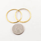 Raw Brass Thin Open Circle 33mm Connector Link Round Charm (2pc)