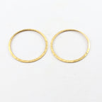 Raw Brass Thin Open Circle 33mm Connector Link Round Charm (2pc)