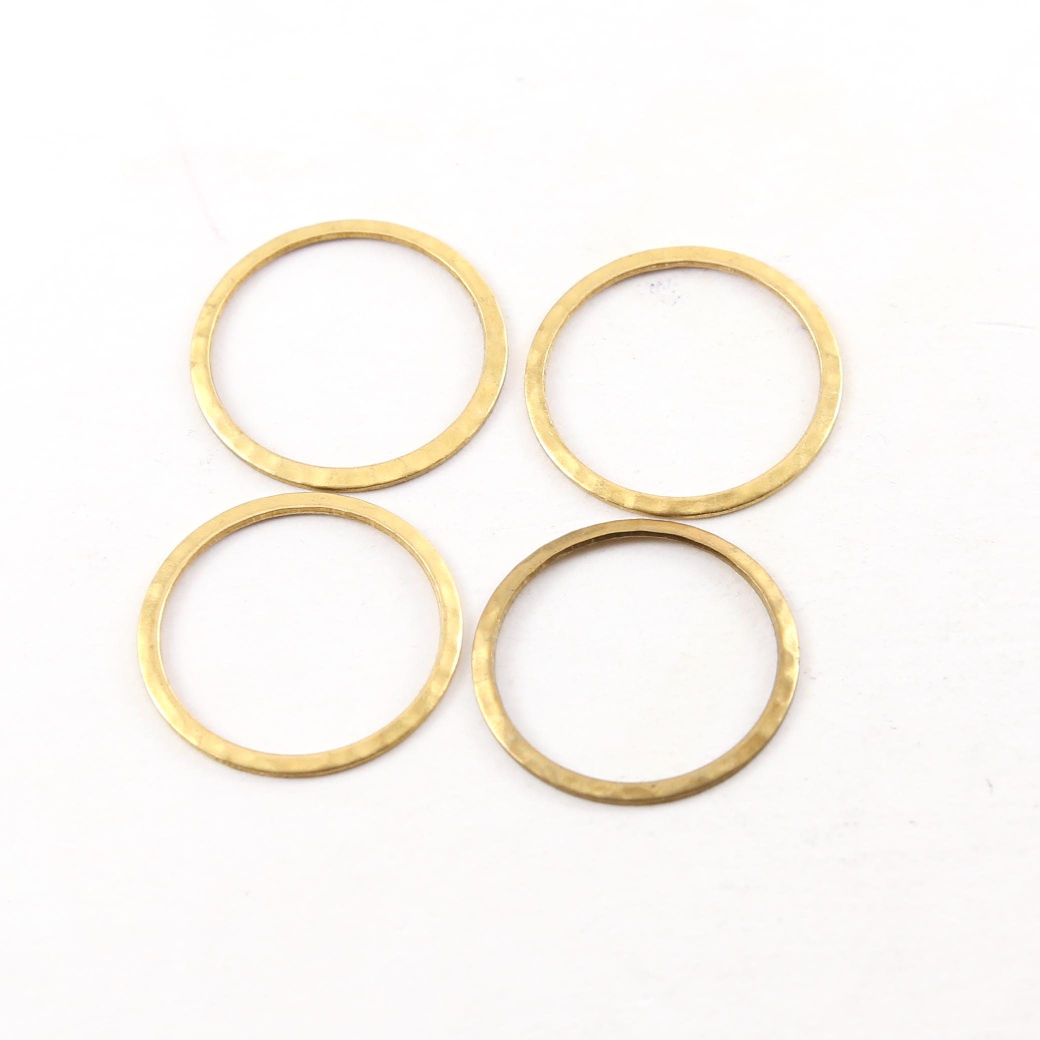 Brass Medium Open Circle 22mm Connector Link Round Charm (4pc)
