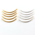 50mmx3mm Brass Long Curved Bar Curved Tube Bead Link Curve Beads Gold (5pc)