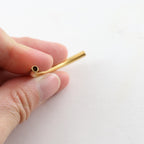 50mmx3mm Brass Long Curved Bar Curved Tube Bead Link Curve Beads Gold (5pc)