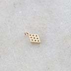 8mmx4mm Rhodium Plated Gold or Silver Rhodium Cubic Zirconia Tiny Diamond