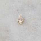 8mmx4mm Rhodium Plated Gold or Silver Rhodium Cubic Zirconia Tiny Diamond