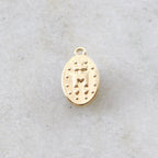 13mmx8mm Brass Small Oval Gold Virgin Mother Mary Miraculous Medal