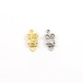 Sterling Silver or Vermeil Tiny Wide Eyed Owl Bird Sitting Charm Nature Bird