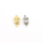 Sterling Silver or Vermeil Tiny Wide Eyed Owl Bird Sitting Charm Nature Bird